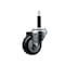 Service Caster 3'' Black Poly Wheel Swivel 3/4'' Expanding Stem Caster SCC-EX20S314-PPUB-BLK-34 - alternate 1
